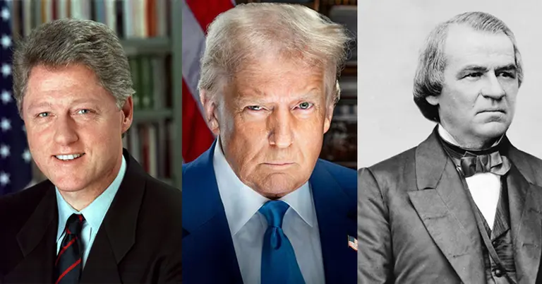 ডোনাল্ড ট্রাম্প, অ্যান্ড্রু জনসন, বিল ক্লিনটন